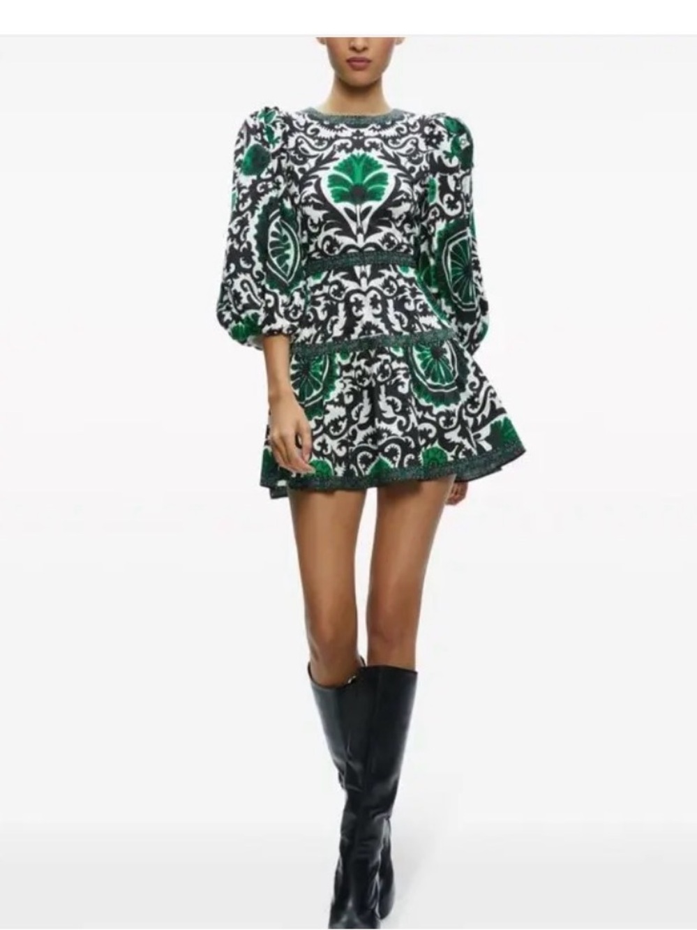 Alice + Olivia Shayla Pleated Tiered Dress - Worn Once - Like New